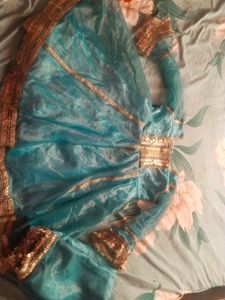 Stunning Teal Sequined Lehenga Choli