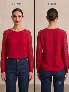 Beautiful Red Lace Top women's