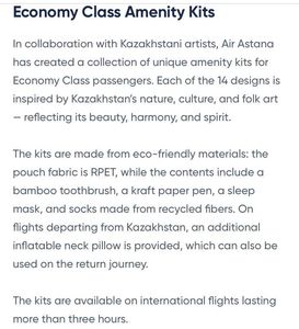 Air Astana Pouch