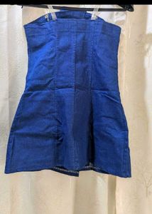Denim Strapless Top