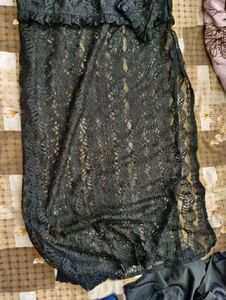 Tiered Black Skirt with kurti