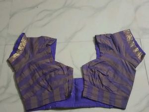GentlyUsed Elegant Purple&amp;Brown StripedBlouse-36"