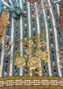 Striped Floral Kurta Set