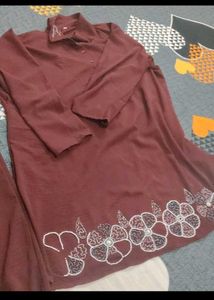 Maroon Kurta Pant Set
