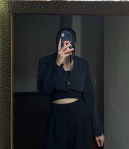 Black Cropped Blazer
