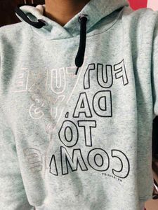 Baby Blue Graphic Hoodie