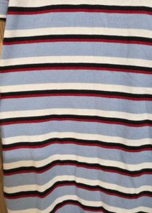 Striped Long Sleeve Midi Dress