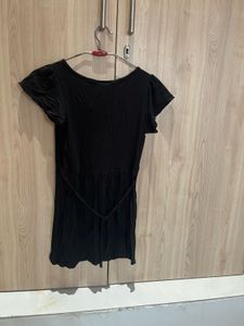 Boho Embroidered Black Top