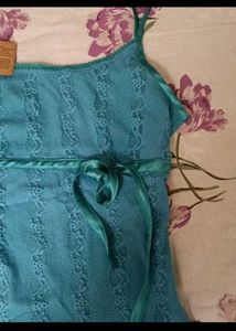 Turquoise Lace Camisole Top