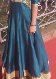 Teal Anarkali Dress