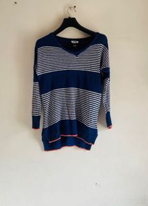 Blue High Low Sweater Top