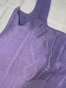 Embroidered Lavender Top