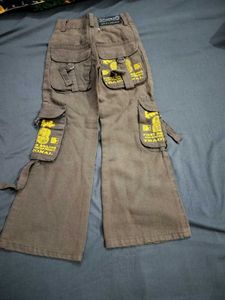 Cargo Pants with Yellow Print