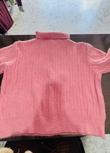 Peach Knit Cardigan