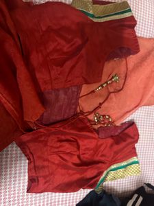Red Designer Saree with Heavy Embroidered Border