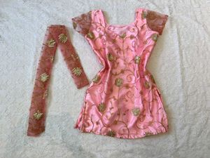Pink Embroidered Kurta Set with Dupatta