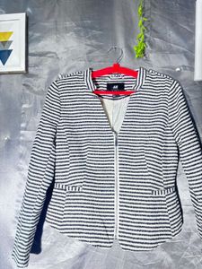H&amp;M Striped Zip-Up Jacket