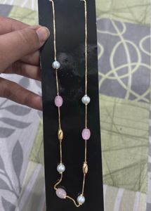 Elegant Pearl and Rose Quartz Necklace