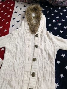 Cozy White Knit Cardigan