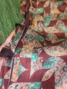 Stylish Printed Saree with matching earrings