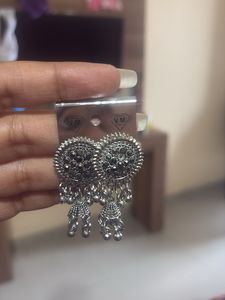 Stylish Oxidised Jhumka Earrings