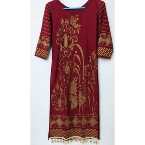 Maroon kurta set