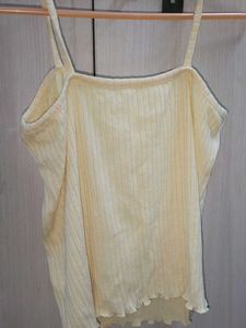Ribbed Spaghetti Strap Crop Top