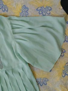 Mint Green Pleated Top
