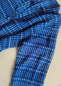 Blue &amp; White printed tunic top