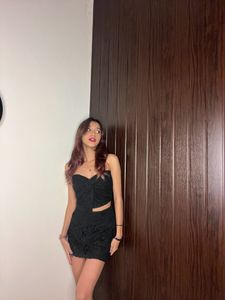 Full Set Butterfly Knot Top And Skirt