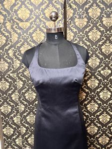 Elegant Black Halter Neck Dress