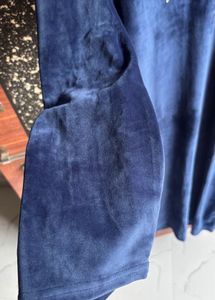 Elegant Blue Embroidered Maxi Dress(XXL)