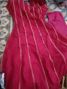 Heavy Work Party Wear Anarkali Suit With Pajami