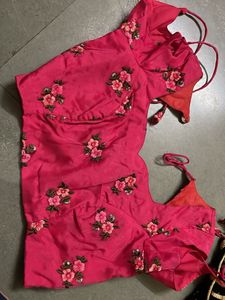 Embroidered Silk Blend Saree