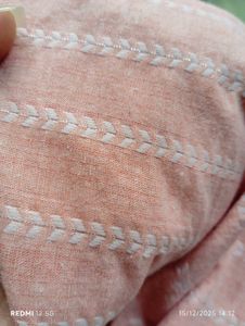 Classic Collar Design Peach Pink Kurti