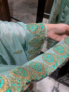 Elegant Mint Green Embroidered Kurta Set
