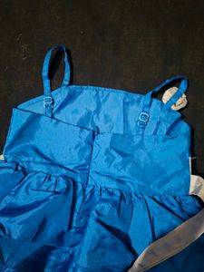 Girls Royal Blue Ruffled Party Dress