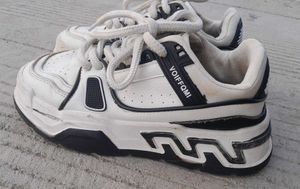 Chunky White & Black Sneakers