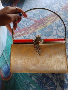 Vintage Clutch with Rhinestone Detail