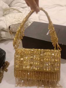 Sparkling Beaded Evening Clutch Bag