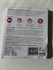 PLUSH Cramp Relief Heating Patch Pack of 2