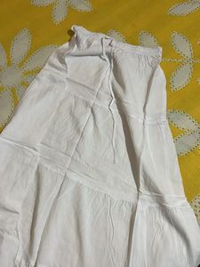 White Long Ethnic Skirt