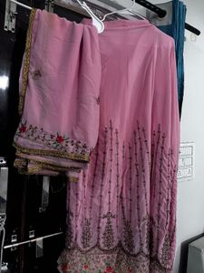 pink lehnga frock dress