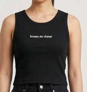 Brown &amp; black Ribbed Butterfly Tank Top
