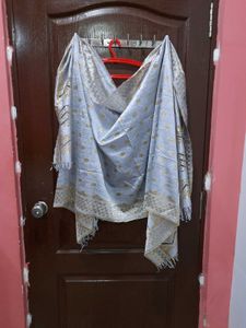 New Grey & Gold Dupatta
