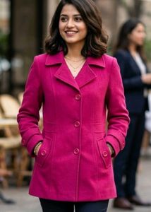 Vibrant Pink Faux Fur Coat