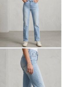 Light Wash Straight Leg Jeans