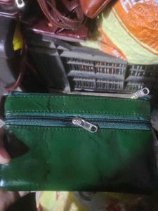Orchid Green Pouch with Zippers