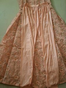 Elegant Peach Embroidered Kurta Set