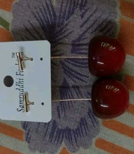 Cherry Earrings Dark Red Latest Western Earring